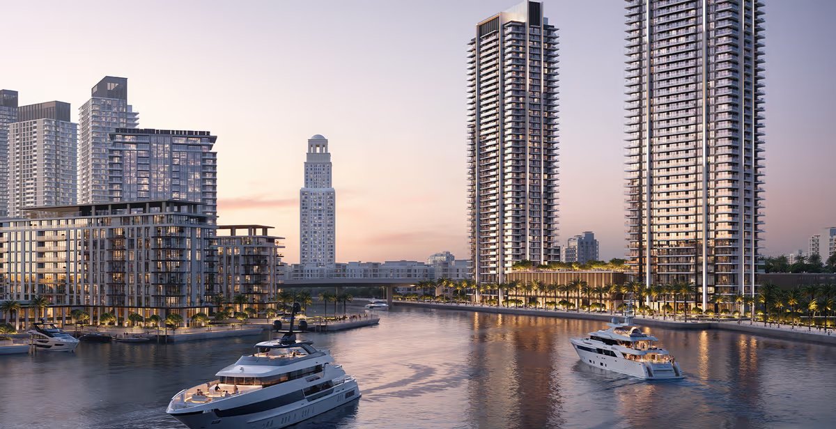 Emaar Valia Dubai Creek Harbour tower exterior waterfront