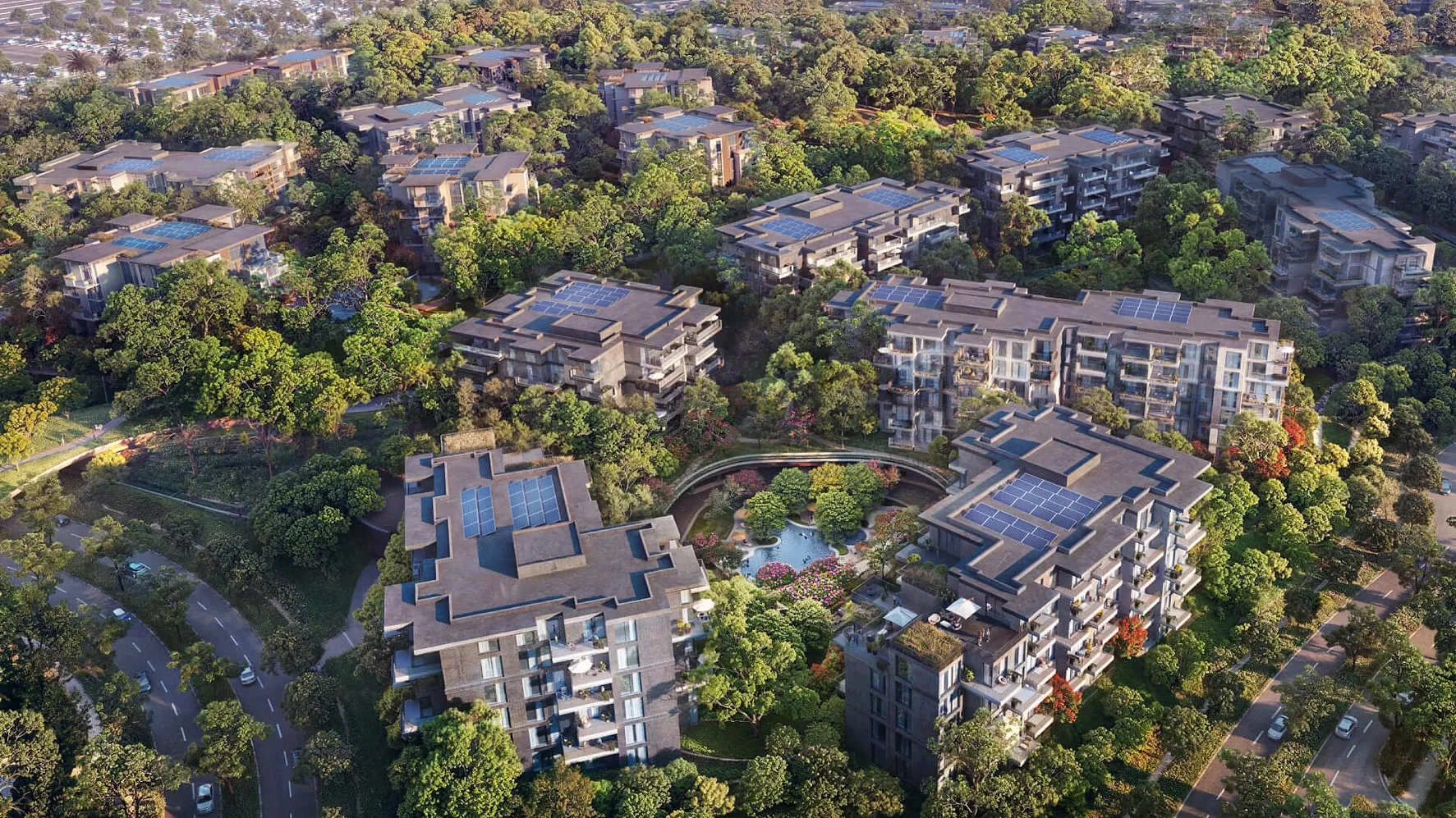 Ghaf Woods Majid Al Futtaim Tilal Al Ghaf Dubai — forest living luxury villas