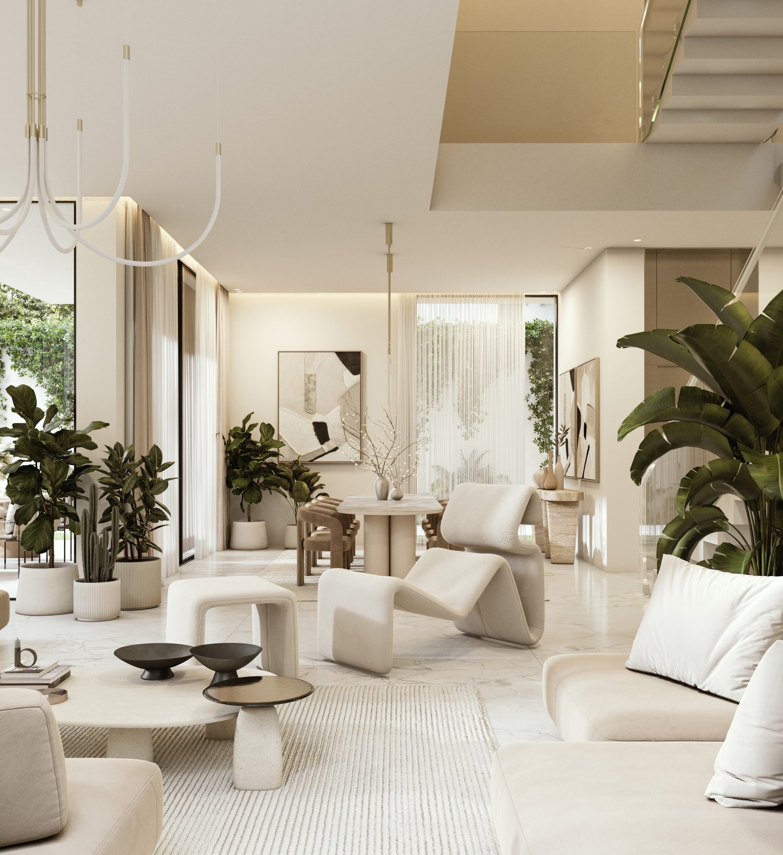 Lunaya villa luxury interior living room